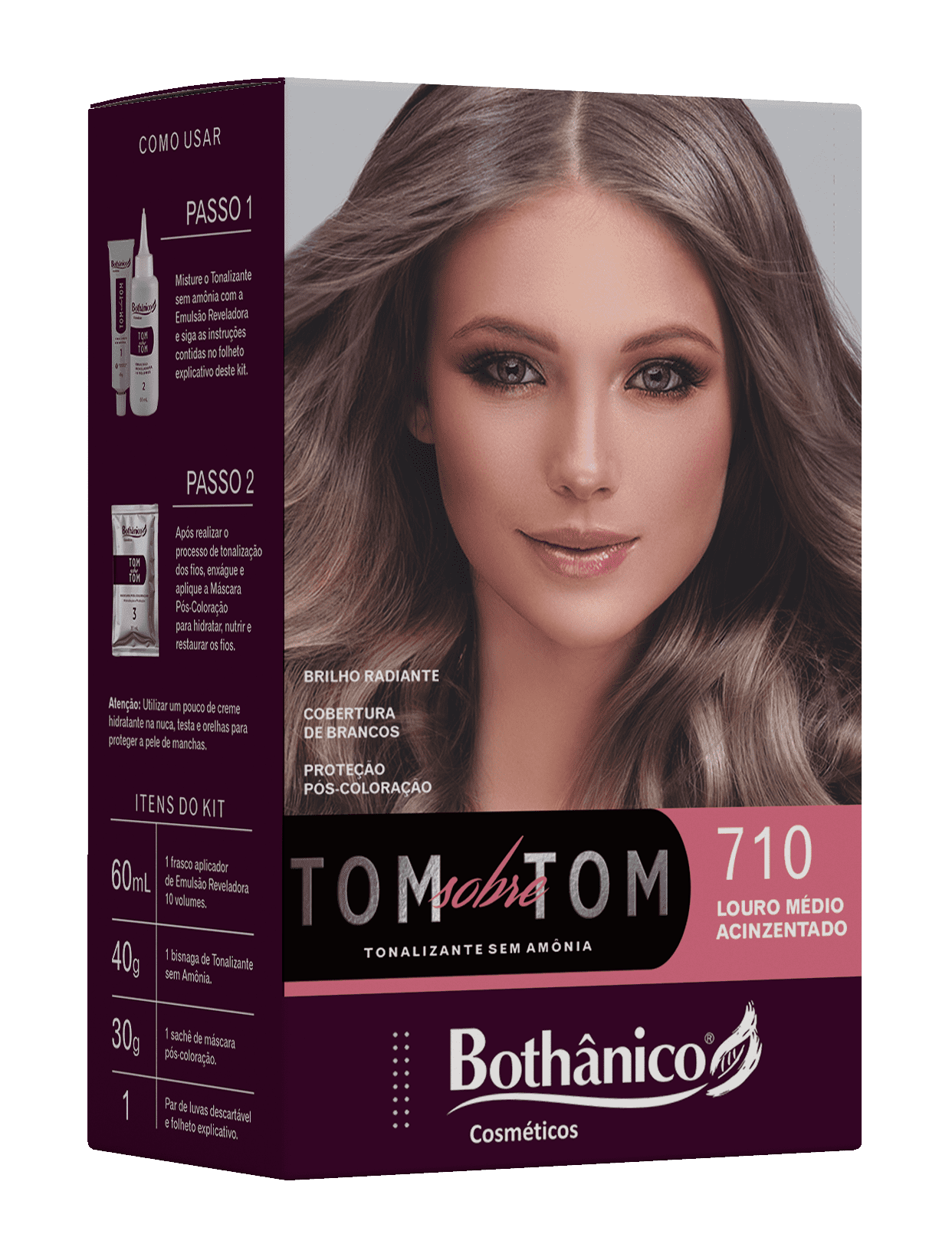 KIT TONALIZANTE 710 LOURO MEDIO ACINZENTADO UN