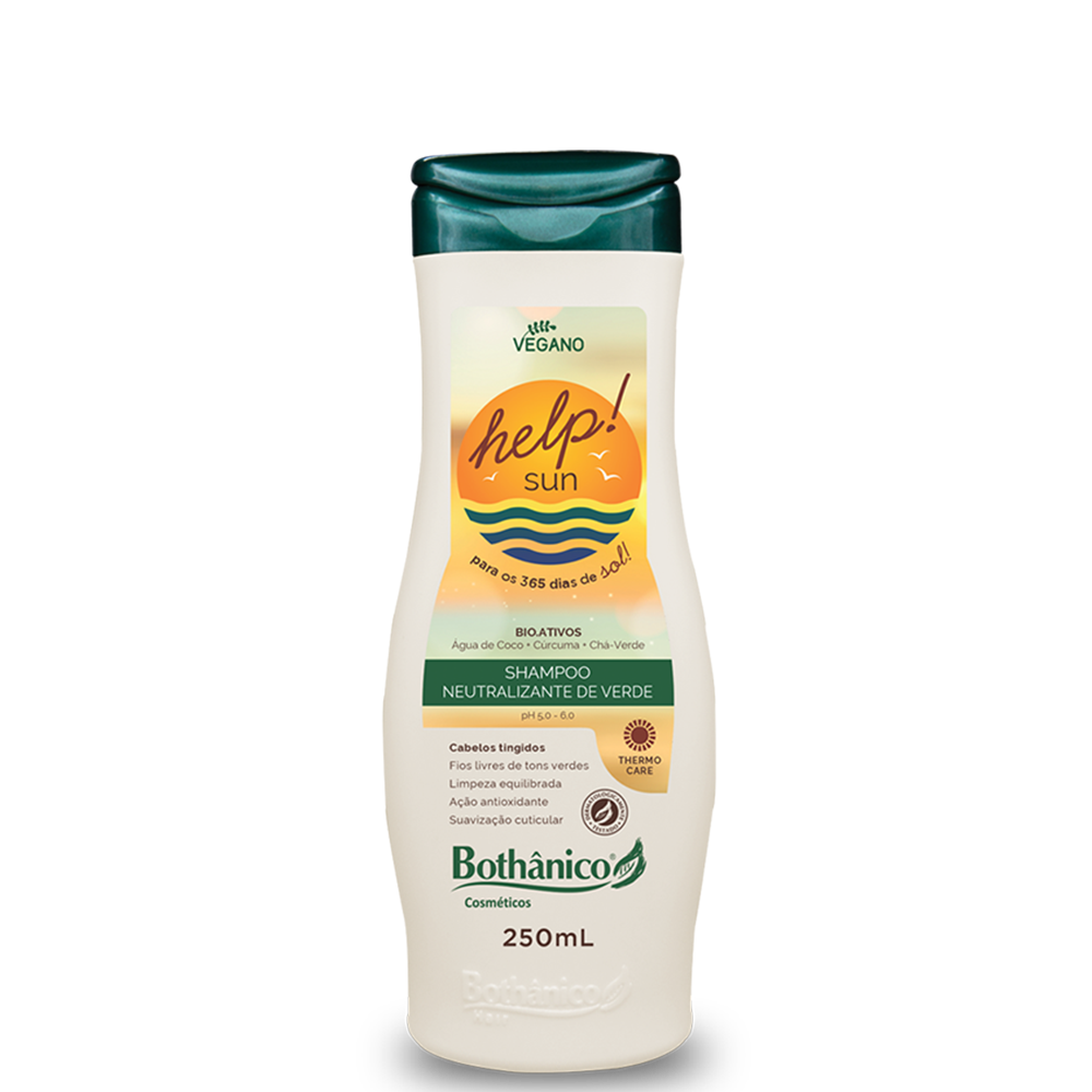 SHAMPOO NEUTRALIZANTE DE VERDE HELPSUN BOT HAIR 250ML CX12