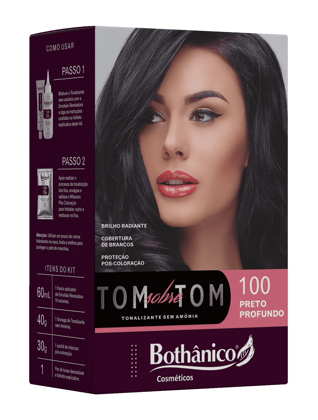 KIT TONALIZANTE 100 PRETO PROFUNDO UN