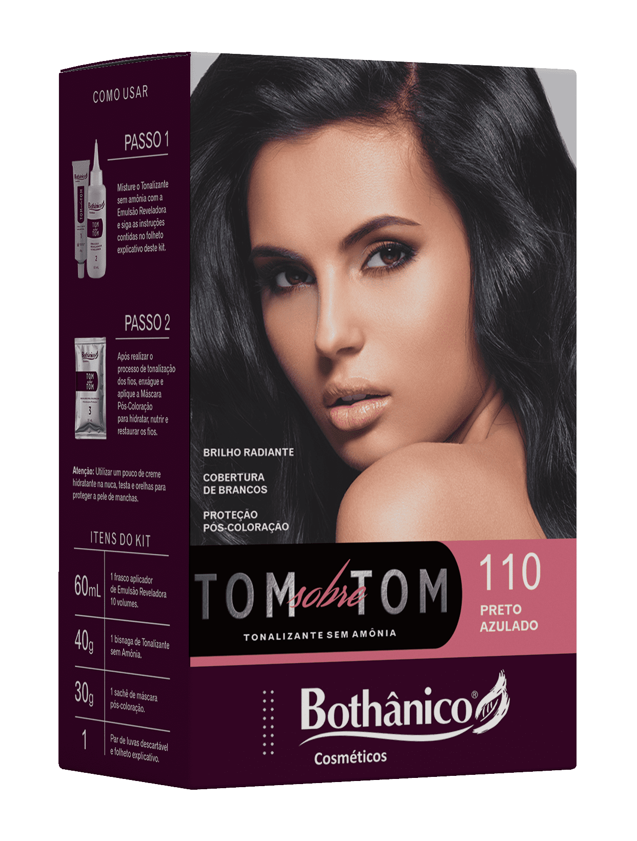 KIT TONALIZANTE 110 PRETO AZULADO UN