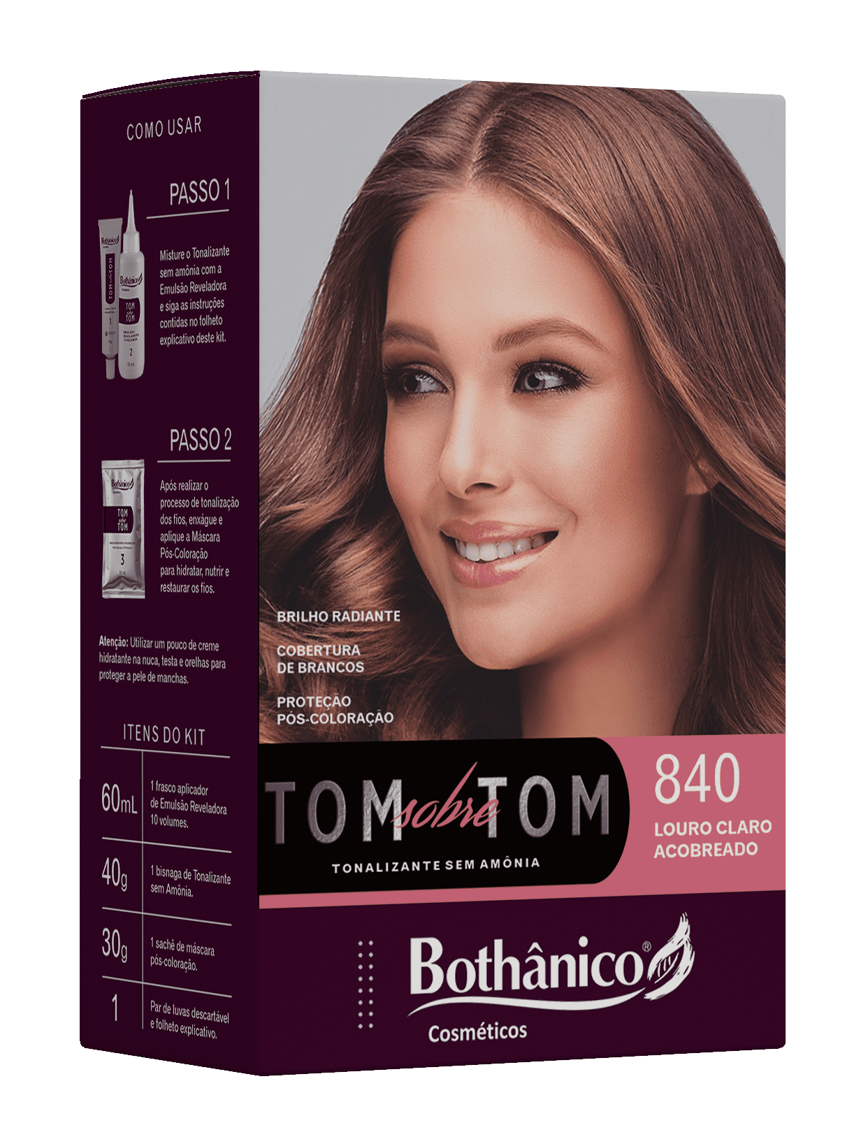 KIT TONALIZANTE 840 LOURO CLARO ACOBREADO CX12