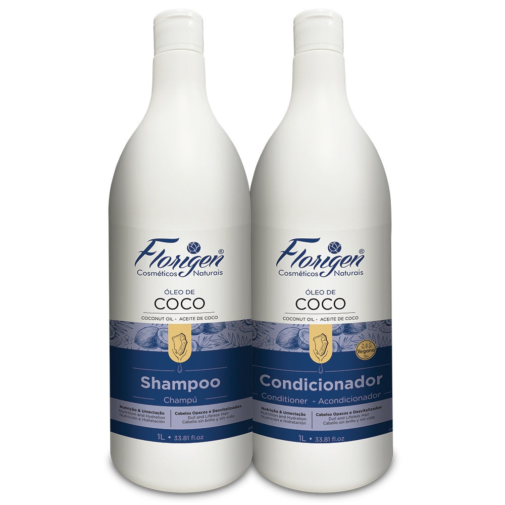 KIT OLEO DE COCO CD/SH 1L FLORIGEN CX3