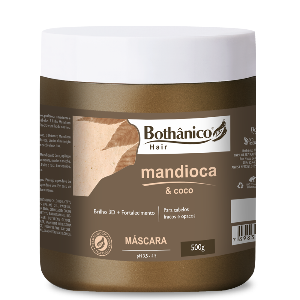 MASCARA MANDIOCA E COCO BOT HAIR 500G CX12