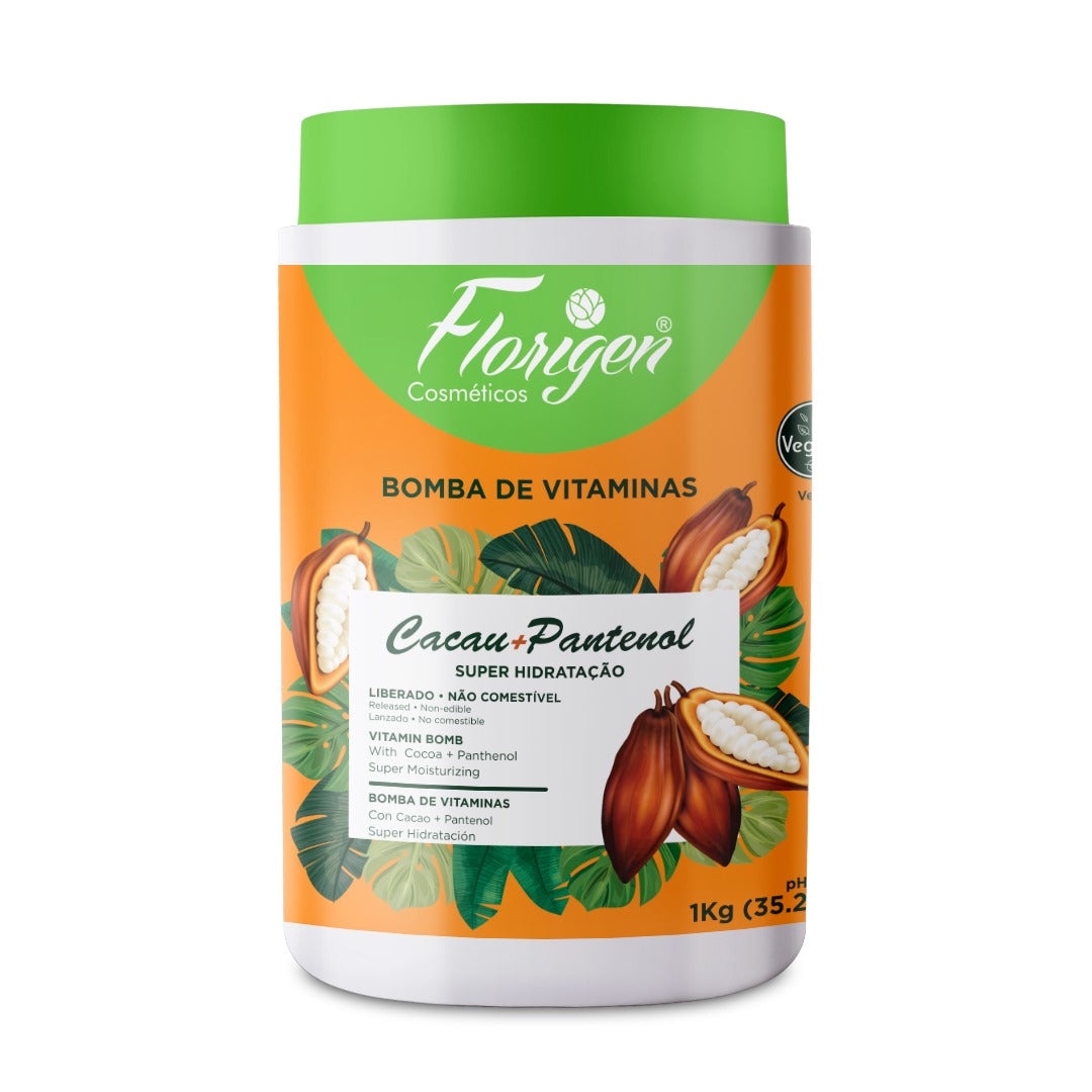 MASCARA CACAU + PANTENOL BOMBA VIT 1KG UN