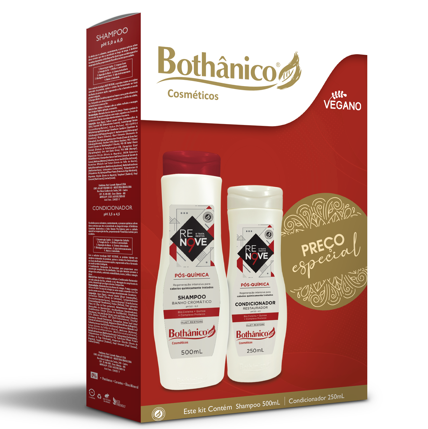 KIT RENOVE POS QUIMICA SH 500ML / CD 250ML BOT HAIR UN